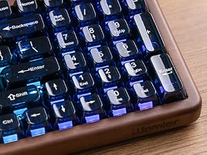 98% Wireless Mechanical Keyboard with Number Pad Natural Walnut Wood Gaming Keyboard