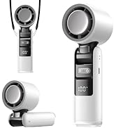 Lerat Portable Handheld Turbo Fan, 5 High-Speed Wind, Battery Operated, Up to 12H Runtime, 3 IN 1...