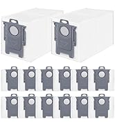 24 Pack Dust Bags Replacement for Roborock QV 35A/Qrevo S5V/QV35S/Saros 10/10R/Z70/Qrevo/Q Revo/S...