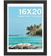 HOUSE DAY 16x20 Poster Frame MDF Wood and Polished Plexiglass 16 x 20 Picture Frame Black for Hor...