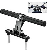 BRCOVAN Carbon Fiber Cross Bar for Motorcycle Front Fork Stem with Solid Aluminum Alloy Mounting ...