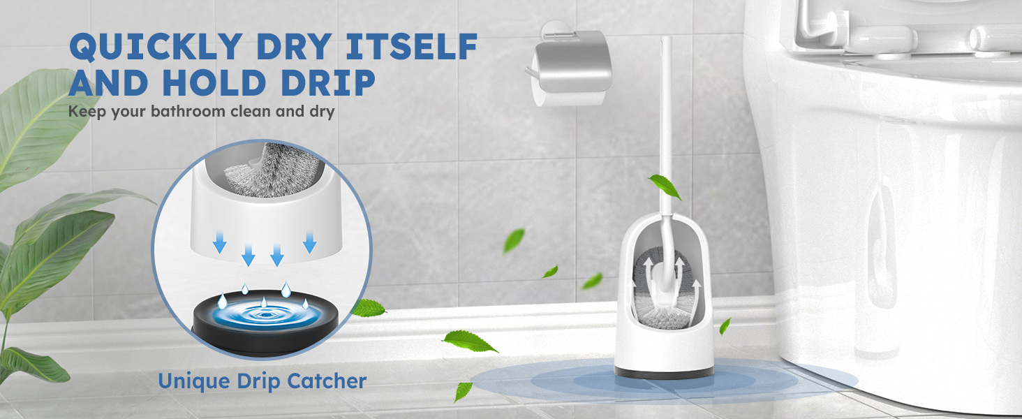 toilet brush and holder set