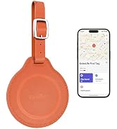 Luggage Tag, Works with Apple Find My, Faux Leather Luggage Tags for Suitcases, Privacy Protectio...