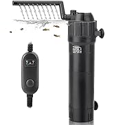 hygger 4-in-1 Submersible U-V Filter Pump, Internal Green Water Killer with Timer, 210GPH 8W Adju...