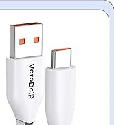 VoroDcip 15 FT USB C Cable Fast Charging 2 Pack, Extra Long USB A to Type C White Data Cord, 15 F...