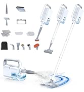 ScrubWiz Steam Mop Cleaner with Detachable Handheld Steamer, 10-in-1 Multi Accessories, Washable ...