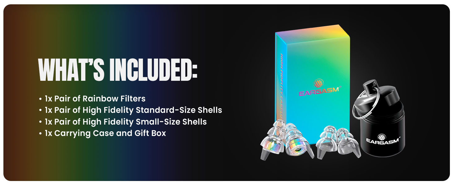 Eargasm High Fidelity Earplugs in Rainbow