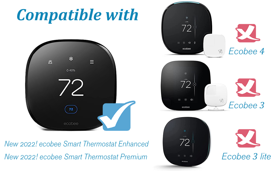 CaseBot Wall Plate for New 2022 Ecobee Smart Thermostat Premium Ecobee Smart Thermostat Enhanced