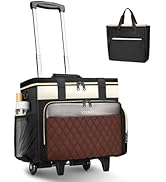 Ytonet Rolling Teacher Bag, 15.6 Inch Rolling Laptop Bag with Detachable Dolly &amp; File Teacher Tot...
