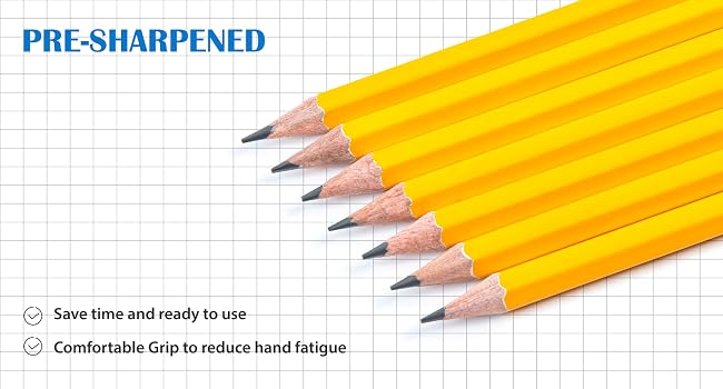 Pre-sharpened and ready to use, saving time with consistently sharp points for neat writing
