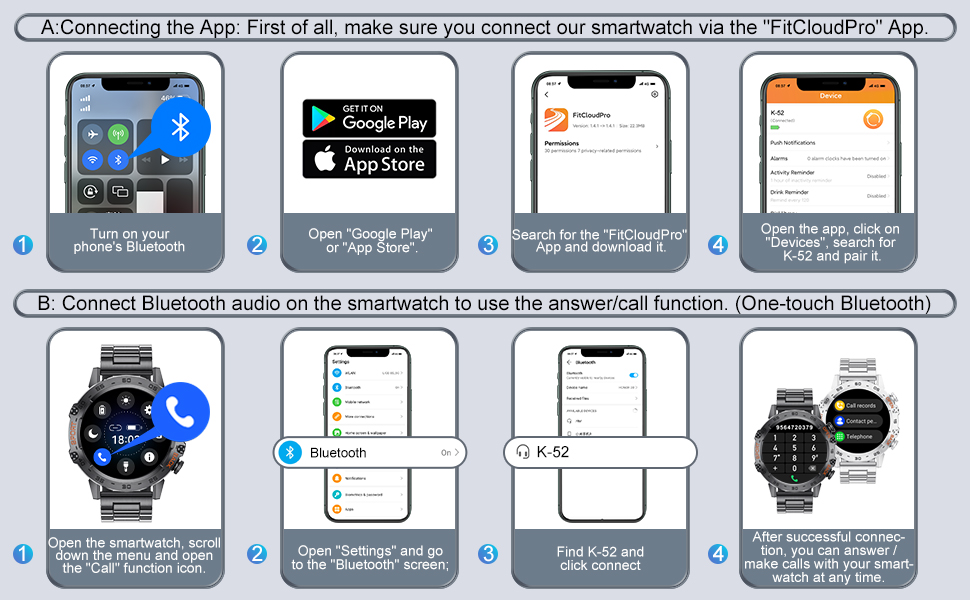 Bluetooth connection steps