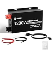 DC HOUSE 48V15A Lithium Battery Charger, 1200W Pure Sine Wave Inverter with 2 AC Outlets,3 LED In...