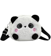 Amamcy Cute Panda Plush Crossbody Purse Small Fluffy Satchel Shoulder Bag Messenger Bag Handbag P...