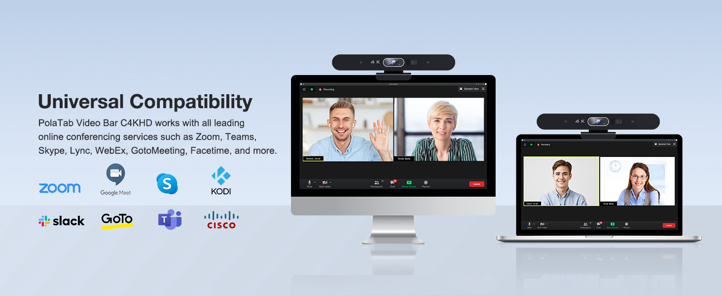 Conference room camera 4k webcam with microphone speaker for computer video meeting