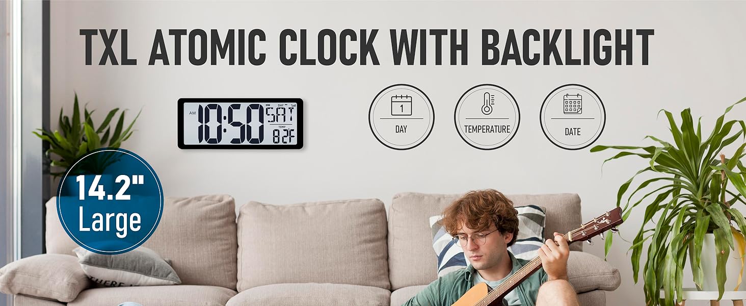 digital wall clock battery operated