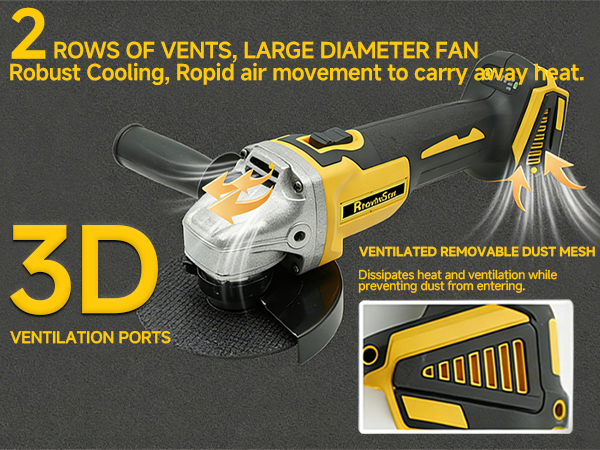 battery powered angle grinder