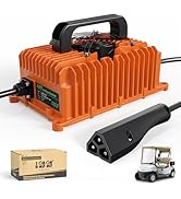 10L0L Smart Golf Cart Battery Charger for EZGO TXT &amp; RXV, 15 AMP 48 Volt Golf Cart Charger with 3...