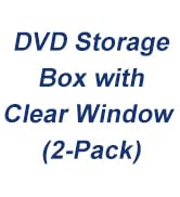 DVD Storage Box with Clear Window -15.75&amp;amp;amp;#34; Foldable Media Organizer, Premium Zipper Closur...