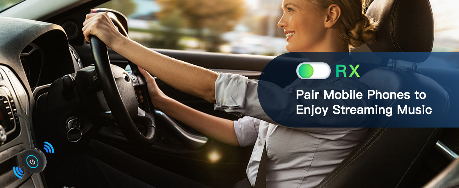 Bluetooth Transmitter Receiver for TV Airplane Home Stereo Wireless Adapter Low Latency Dual Link