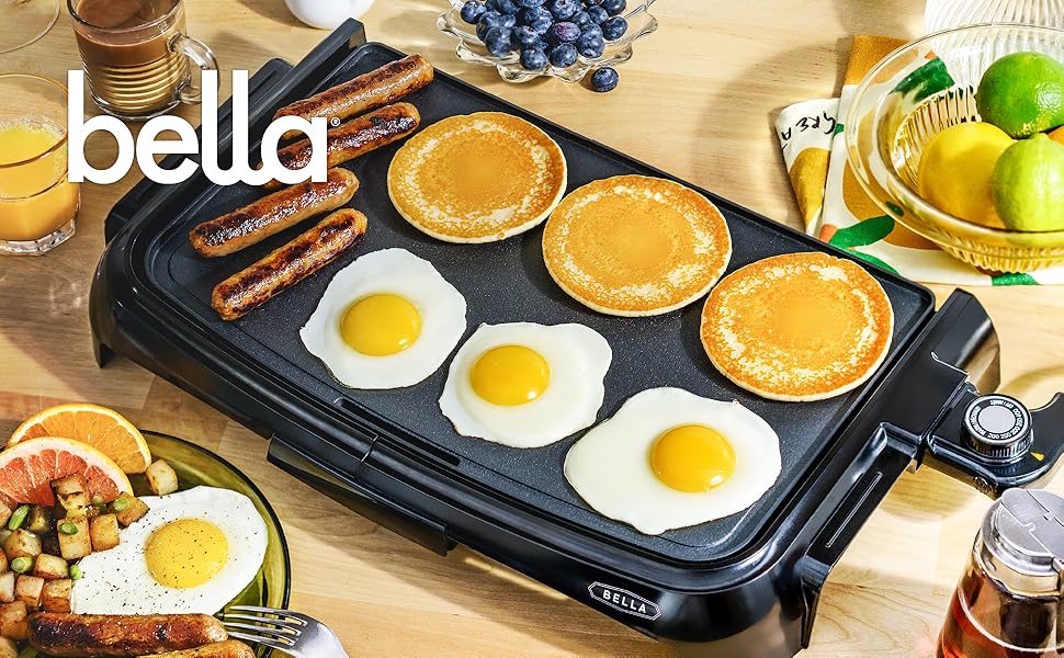 BELLA Electric Ceramic Titanium Griddle