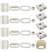 BENECREAT 30 Set Stainless Steel Cap Buckle, Adjustable Baseball Cap Buckle with Perforation for ...