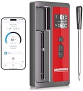 CaloriMastery Wireless Smart Bluetooth Meat Thermometer Digital for BBQ, Grill, Oven, Smoker, 500...
