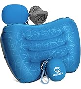 Crisonky Camping Inflatable Pillow with 2-in-1 Silicone Air Pump Storage Bag – Ultralight Travel ...