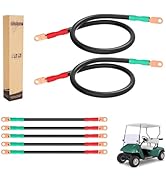 10L0L Battery Cables for Yamaha G2 G8 G9 36V &amp; Club Car DS 36V 48V Golf Cart - 14" Long 4 Gauge, ...