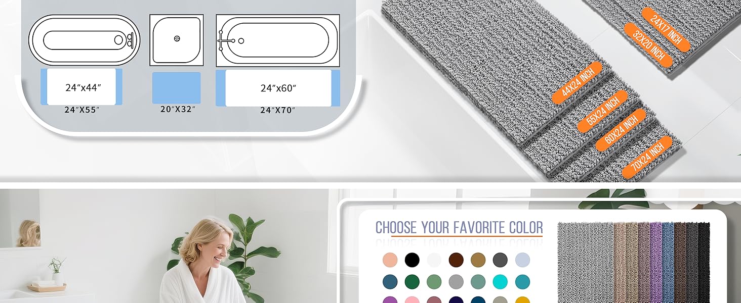 bathroom set with rugs