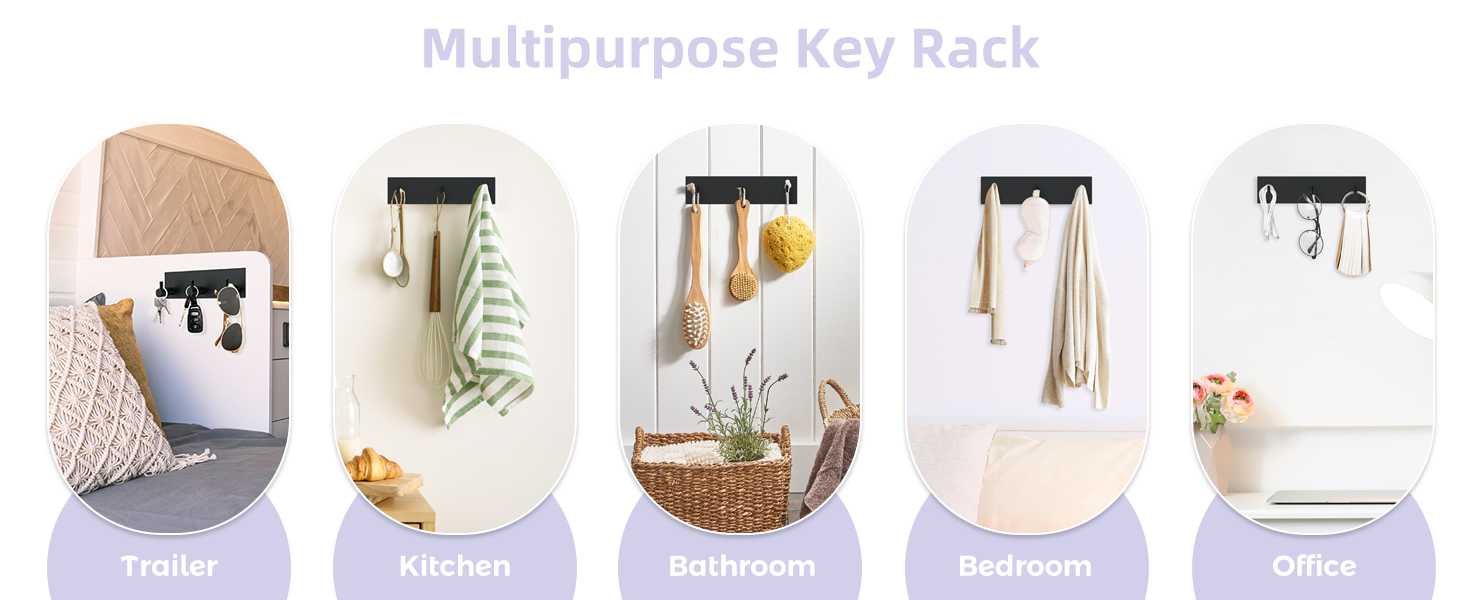 Key Holder with 3 Hooks