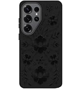 OtterBox Samsung Galaxy S26 Ultra Symmetry Series Cactus Leather Case - Ink Blossom (Black), Slim...