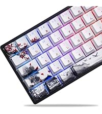 Womier Double Shot PBT Keycaps Set 138 Keys, Cherry Profile Custom Keycaps 60 65 75 100 Percent for ...