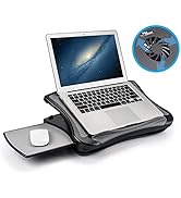 MAX SMART Laptop Lap Pad Laptop Stand with Attached Mouse Pad, Cushion and USB Cooling Fan, Non-S...
