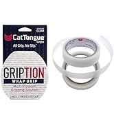 CATTONGUE GRIPS Non-Abrasive Grip Tape Wrap - 1” Thick Heavy-Duty, Waterproof Anti-Slip Tape for ...