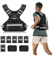 PACEARTH Adjustable Weight Vest 4-10lbs / 11-20lbs / 20-32lbs X-Shape Weighted Vest for Women and...