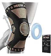 NEENCA Copper Knee Brace for Knee Pain, Knee Support with Patella Pad &amp; Side Stabilizers, Compres...