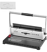 VEVOR Coil Binding Machine, Manual Book Maker 34-Holes Binding 120 Sheets, Punch Binder with Adju...
