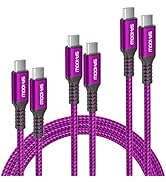 Elebase iPhone 16 Pro Max Charging Cable 3.3/6.6/10FT 3Pack,100W USB C to USBC Charger Cord for C...