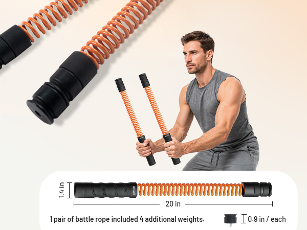ATIVAFIT Battle Ropes for Home Gym