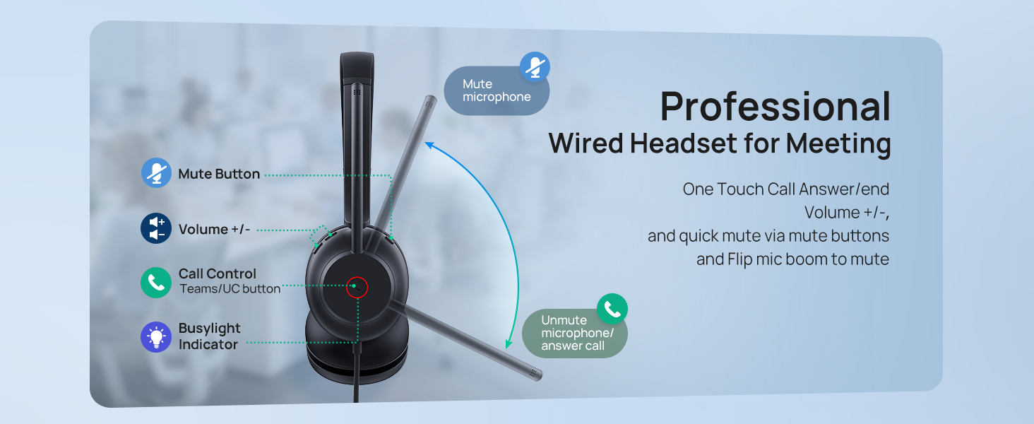 computer headset with microphone