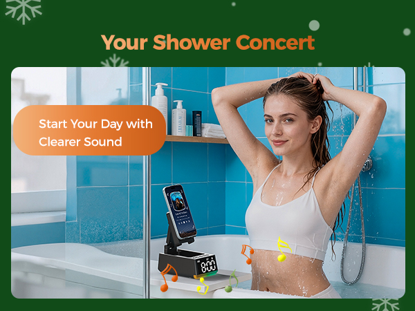 shower speaker with loud clear hifi sound