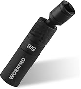 WORKPRO 5/8" Swivel Magnetic Spark Plug Socket – 12-Point, 1mm Thin Wall Socket, 360° Swivel, 3/8...