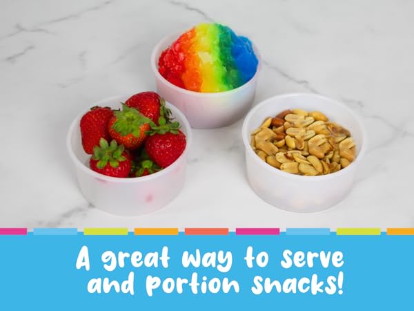 Use to serve and portion snacks