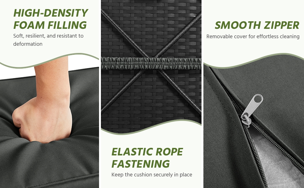  Set of 2 Resin Wicker Ottomans