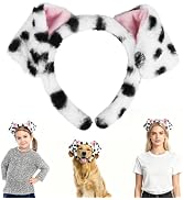 DIYASY 2 Pcs Dalmatian Dog Ears Headband, Cute Puppy Ear Hairband Costume | Dog Ears Headwear Ani...