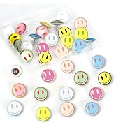 24Pcs Smiley Face Decorative Push Pins,Cute Thumb Tacks,Boarders for Bulletin Board,Cork Board Th...