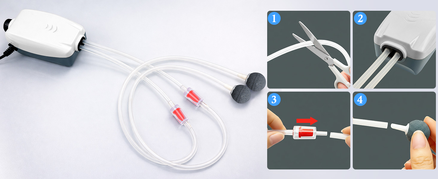 installation of aquarium aerator