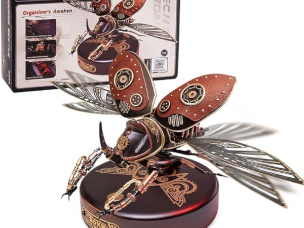 ROKR 3D Metal Model Kits Puzzle for Adults Kids, Steampunk Electric Mechanical Toy, Assembly DIY Gif...