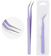 WENDY Lash Tweezers for Eyelash Extensions, Precision Fiber Stainless Steel Lash Applicator Tool ...