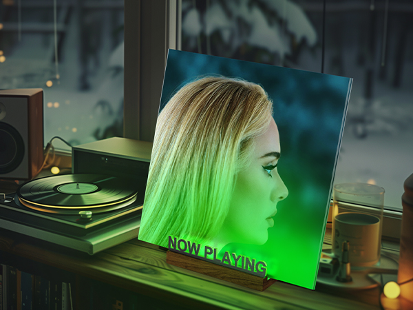 Light Up Vinyl Record Display Stand